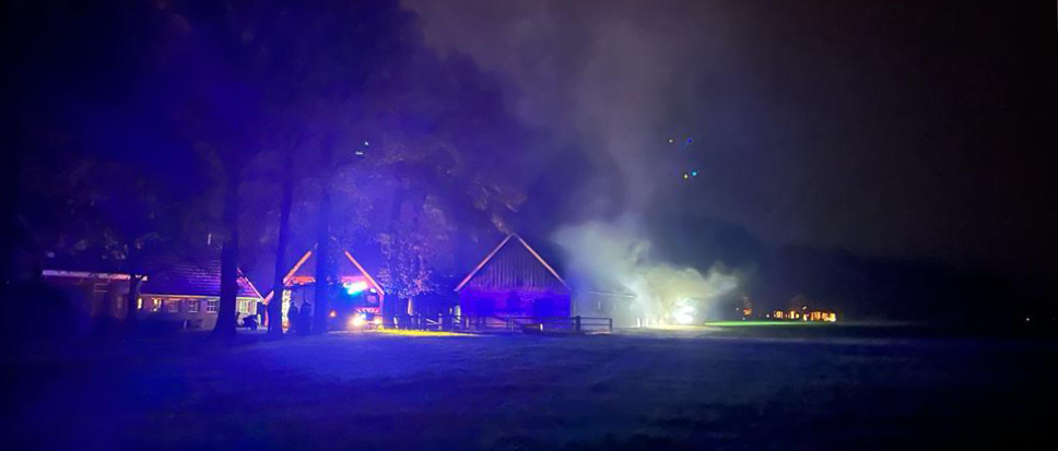 Brand in schuur aan Lodiek Landen