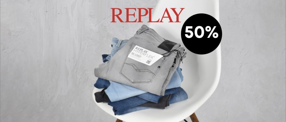 Replay jeans voor de halve prijs