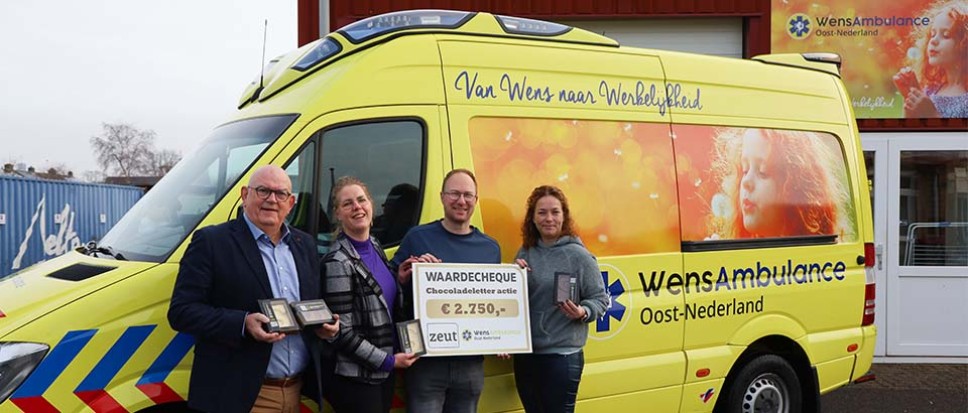 Zeut schenkt 2.750 euro aan WensAmbulance