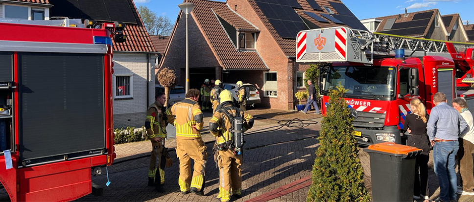 Brand in de afzuigkap