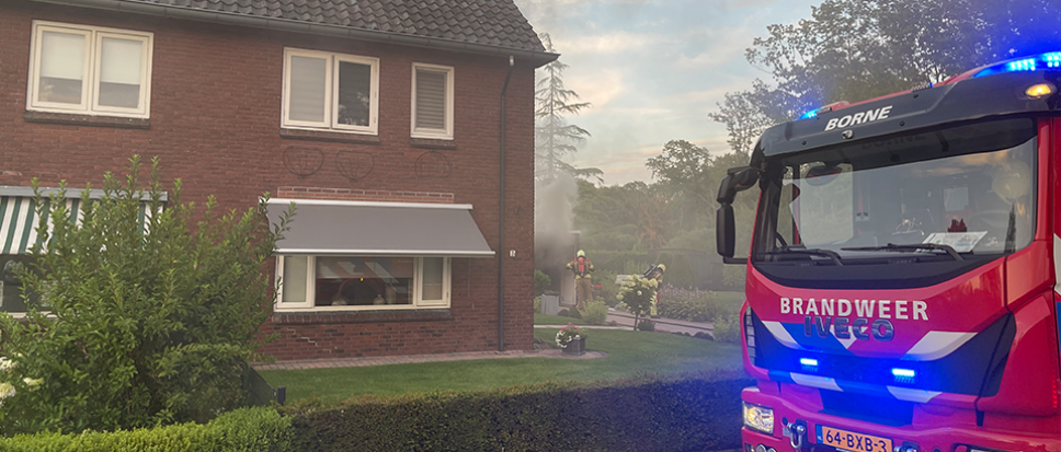 Brand in schuur aan Hertmerweg
