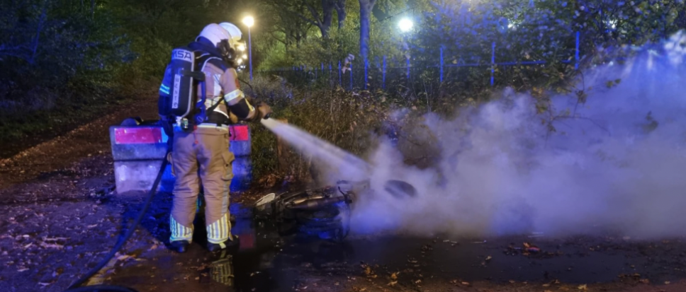 Brand op sportpark 't Wooldrik