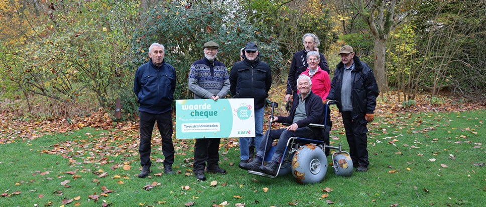 Geen strand, wel een strandrolstoel