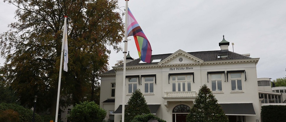 Regenboogvlag gehesen bij Het Witte Huis