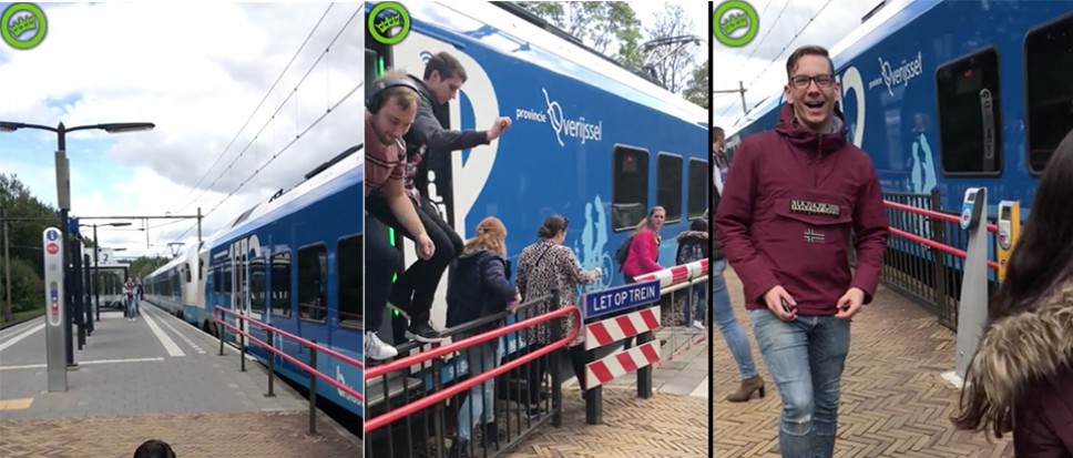 Gevaarlijke capriolen op station Borne