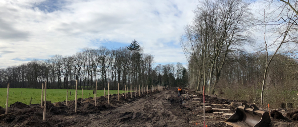 Herstel oprijlaan landgoed Weleveld