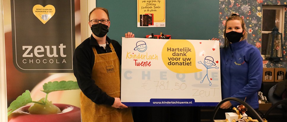 Zeut Chocola verrast jarige Kinderlach